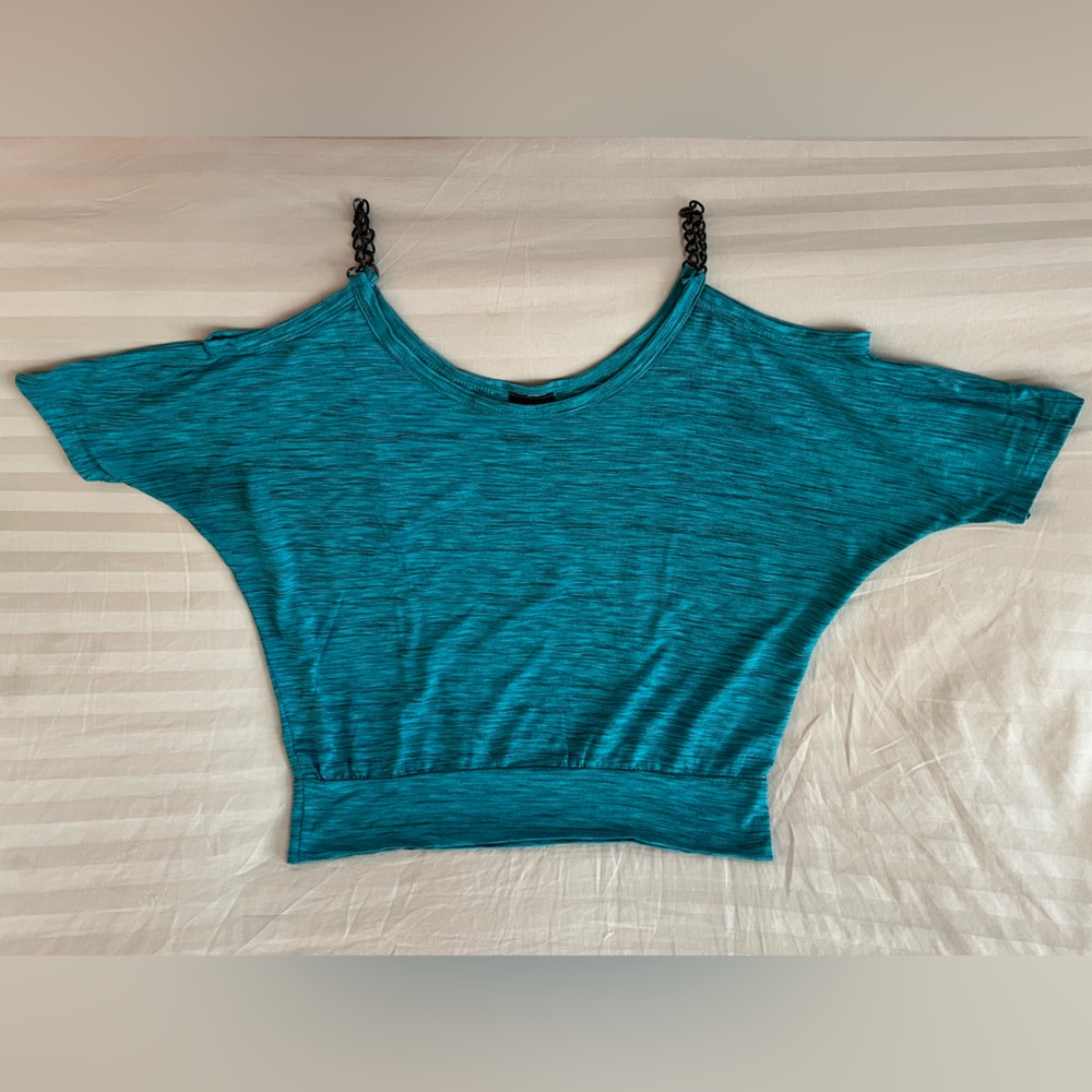Blue Relaxed Sleeveless Tank Top